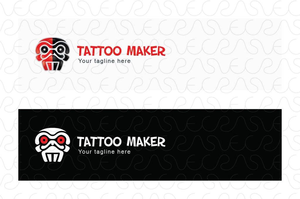 Face Q Logo - Tattoo Maker - Artistic Tribal Face Stock Logo Template – VecRas