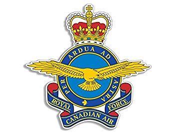 www Air Force Logo - Royal Canadian Air Force Emblem Shaped Sticker (decal logo canada province  military)