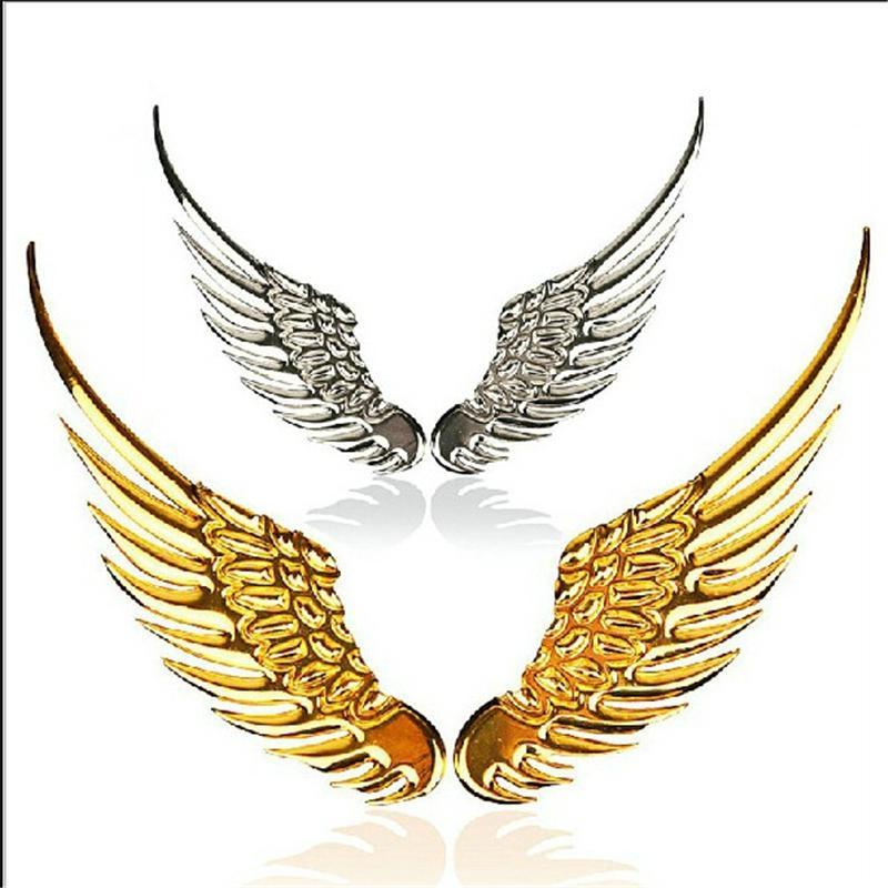 Angel Wings Logo - 3D Eagle Wings Metal Car Decal Stickers Angel Wings Logo 2 Colors