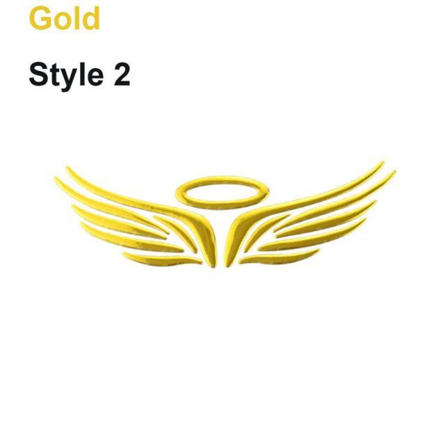 Angel Wings Logo - 1pc Gold/silver 3d Angel Fairy Wings Logo Car Truck Emblem Badge ...