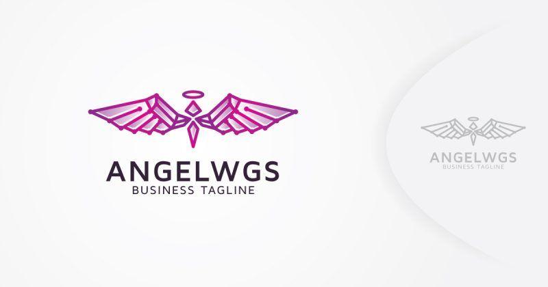 Angel Wings Logo - Angel Wings Logo Template – MakiPlace