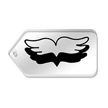 Angel Wings Logo - 10 x 'Angel Wings Logo' 66mm x 34mm Clear Tags (TG00057535): Amazon ...