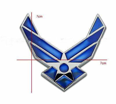 www Air Force Logo - 3D METAL BLUE air force logo car sticker decal USAF car Badge Emblem ...