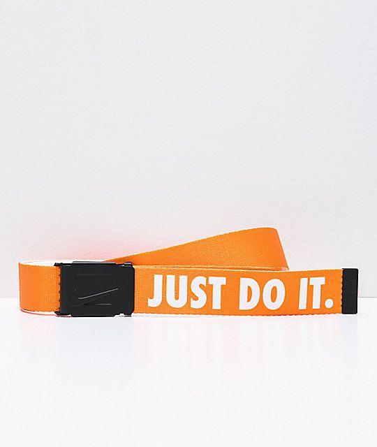Nike Orange Logo - Nike Just Do It Orange Web Belt