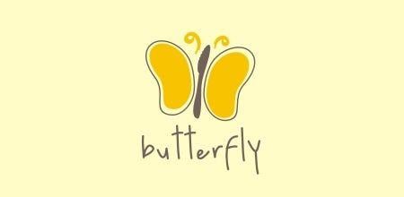 Yellow Butterfly Logo - yellow butterfly Creative logo Designs | 40 Twitter Inspired Logo ...