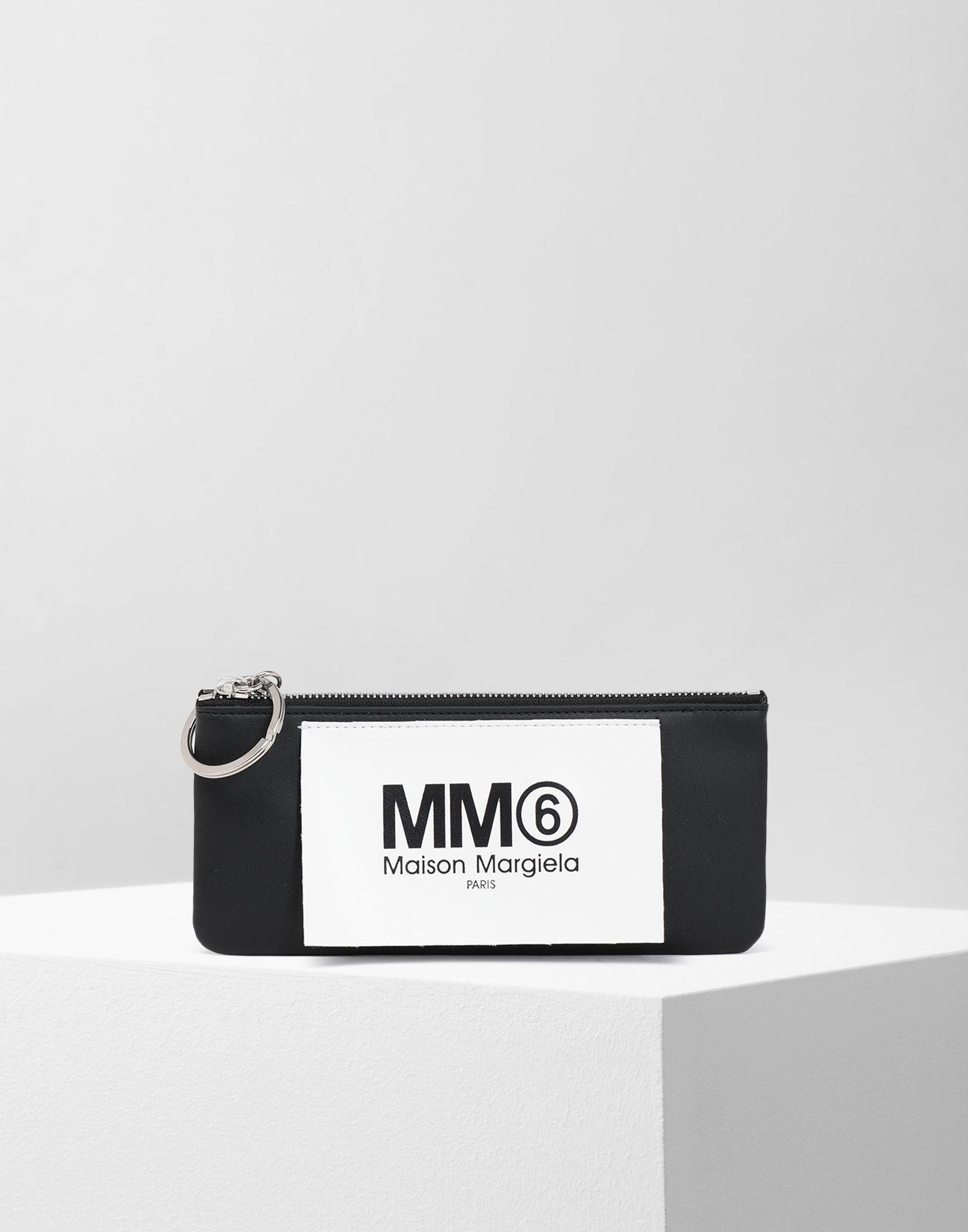 Maision Martin Margiela Logo - Mm6 By Maison Martin Margiela Logo Tab Zip Leather Pochette in Black ...