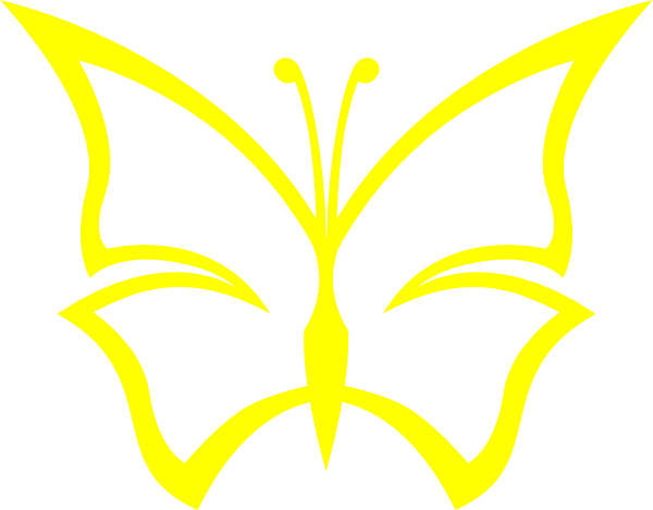 Yellow Butterfly Logo - Yellow Butterfly Clip Art at Clker.com - vector clip art online ...