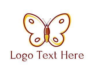 Yellow Butterfly Logo - Logo Maker - Customize this 