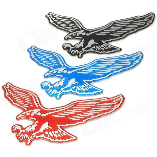 Blue Flying Eagle Logo - Flying Eagle Shaped Plastic Car Decoration Sticker + Black +