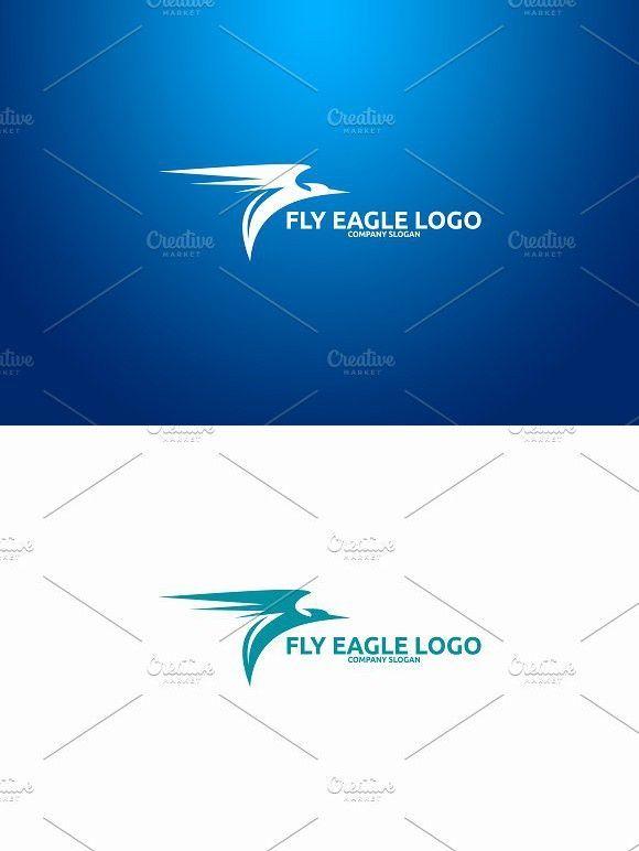 Blue Flying Eagle Logo - Flying Eagle Logo. Feather Graphic Design. Eagle logo
