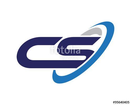 CS Logo - CS Letter Swoosh Media Technology Logo Stock Image And Royalty Free