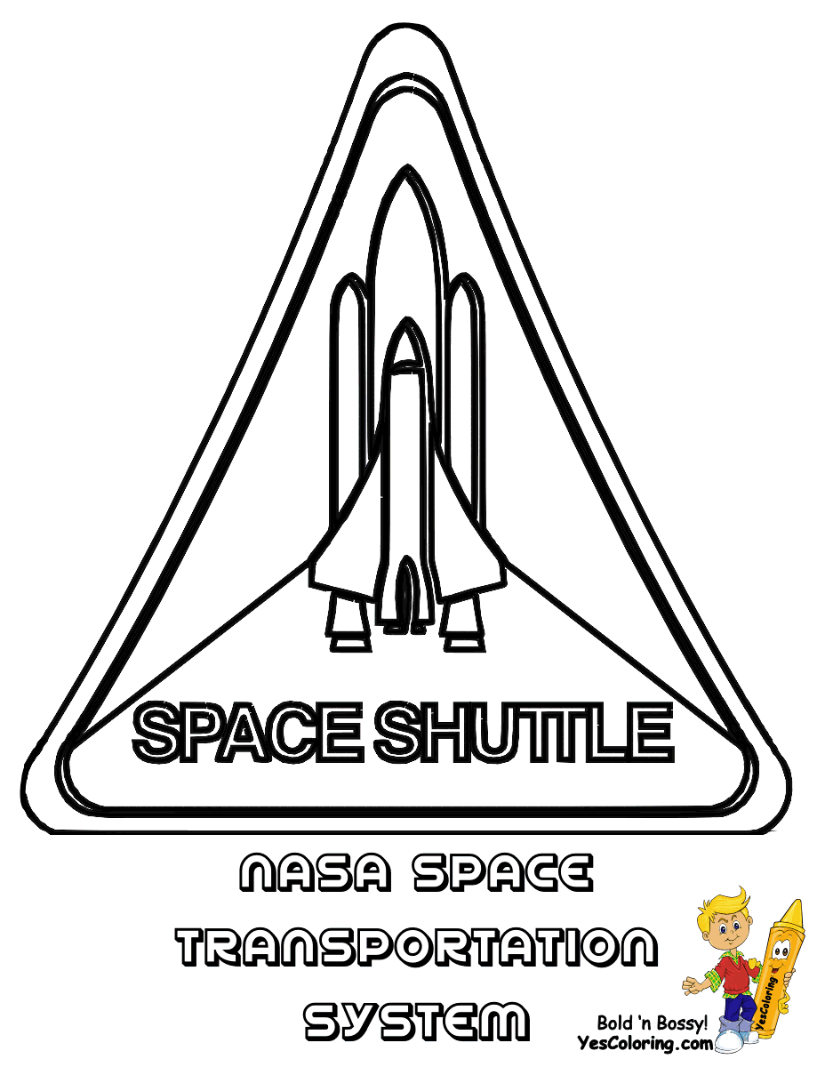 NASA Ship Logo - Spectacular Space Shuttle Coloring | Space Shuttle | Free | NASA