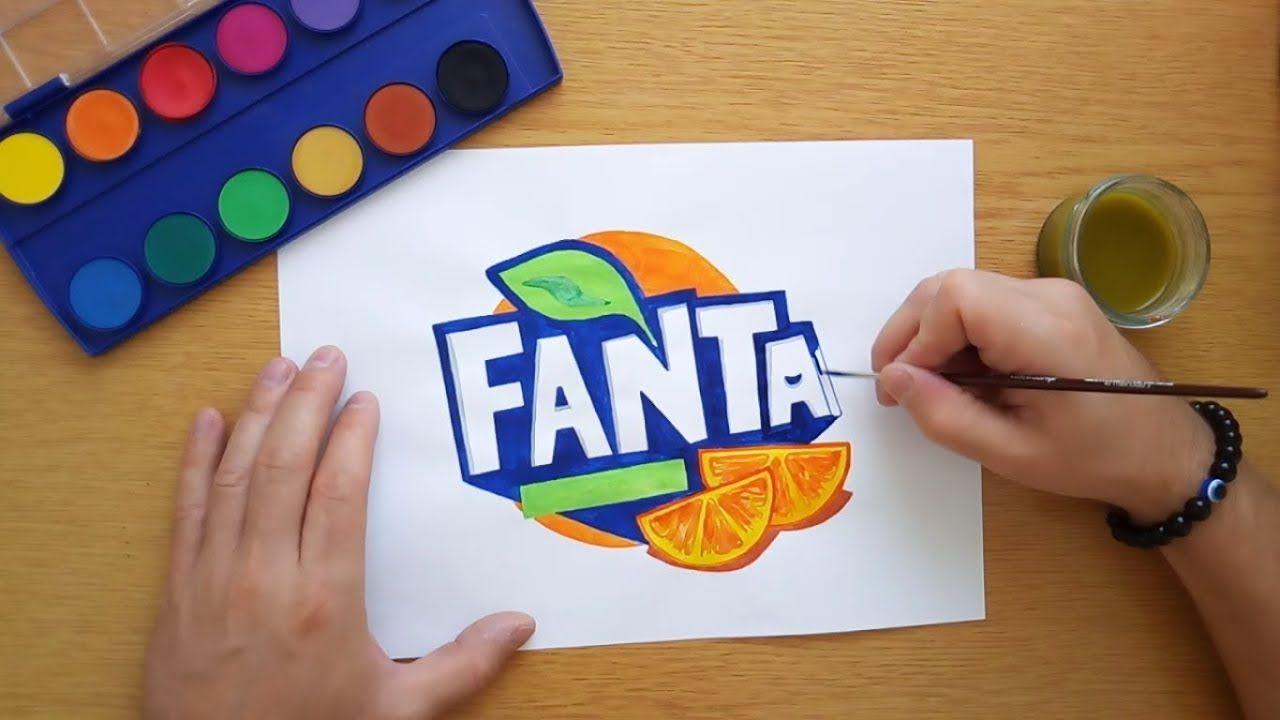 Fanta Can Logo - How to draw the new Fanta logo (Logo drawing) - YouTube
