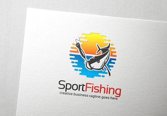 Sport Fishing Logo - Sport Fishing Logo Logo Templates Creative Market