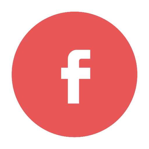 Circular Facebook Logo - Circular, facebook, fb, modern, red icon