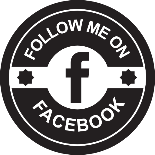 Circular Facebook Logo - Facebook social retro circular badge Icon