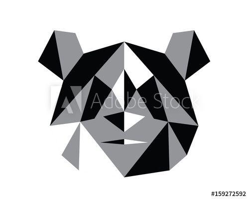 Abstract Animal Logo - Polygonal Symmetrical Abstract Animal Logo - Panda - Buy this stock ...