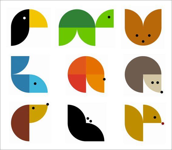 Abstract Animal Logo - Animodul Branding Design by Atipo in Spain. Geometry. Branding
