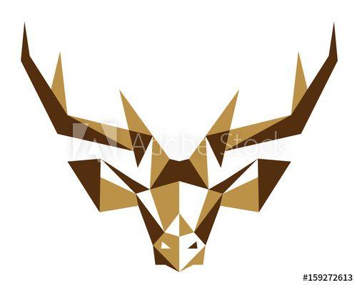 Abstract Animal Logo - Polygonal Symmetrical Abstract Animal Logo - Deer - Buy this stock ...