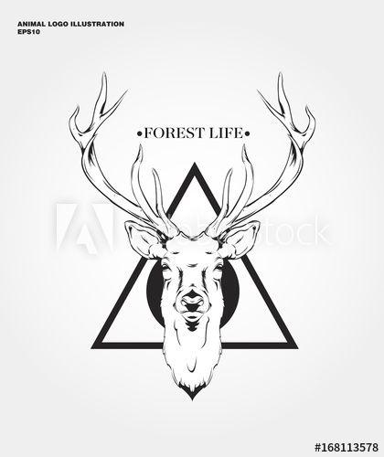Abstract Animal Logo - abstract animal logo. Hipster wild animal print for for T-shirts and ...
