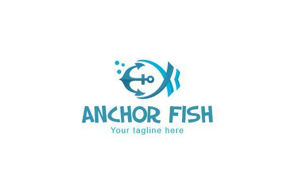 Abstract Animal Logo - Anchor Fish- Abstract Animal Logo Logo Templates Creative Market