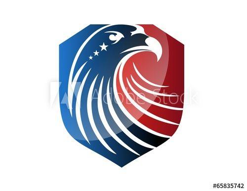 USA Hawk Logo - hawk logo eagle USA flag symbol icon this stock vector