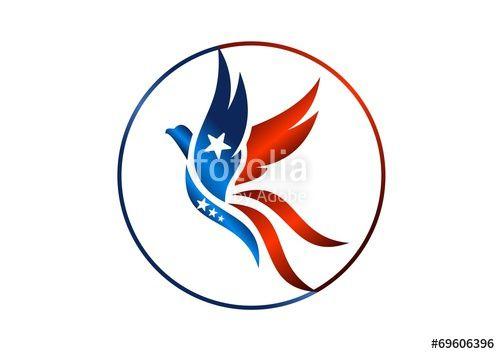 USA Hawk Logo - bird,logo,phoenix,flying,hawk,eagle,wings,USA flag, globe