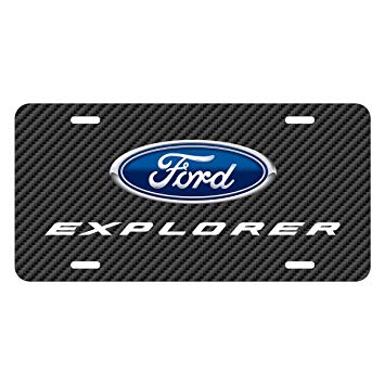 High Res Ford Logo - Ford Explorer Black Carbon Fiber Texture Graphic UV