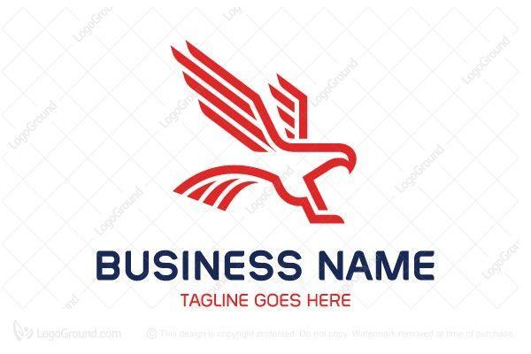 USA Hawk Logo - Logo for sale: Nice Eagle Logo Nice eagle using modern line art ...