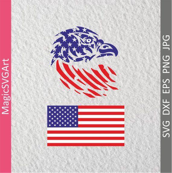 USA Hawk Logo - usa flag patriotic eagle bald hawk head vector