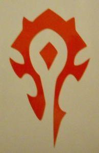 WoW Horde Logo - Horde Symbol of Warcraft WoW x 5 Vinyl Decal Sticker