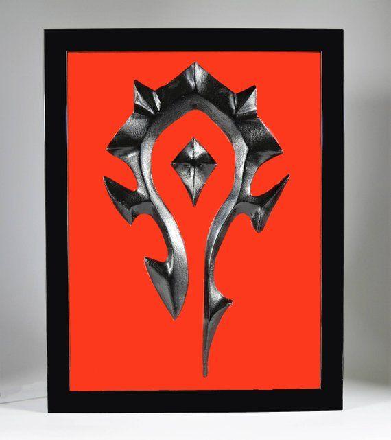 WoW Horde Logo - World of Warcraft WOW Horde Emblem Symbol 3D wax painting led | Etsy
