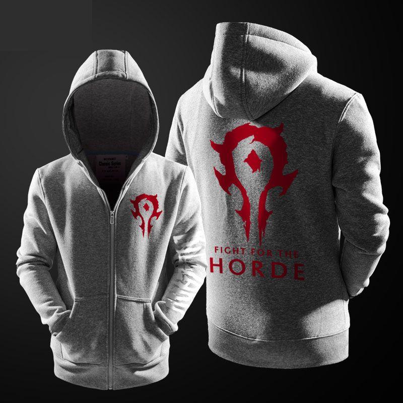 WoW Horde Logo - Quality Blizzard WOW Horde Logo Sweatshirt World of Warcraft Zipper