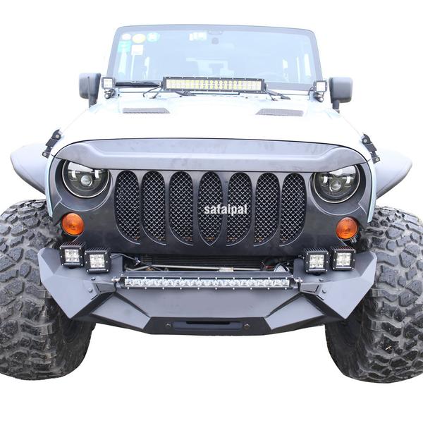 Angry Jeep Grill Logo - Safaripal Jeep Wrangler Monster Angry Front Grille Grill for 2007 - 20