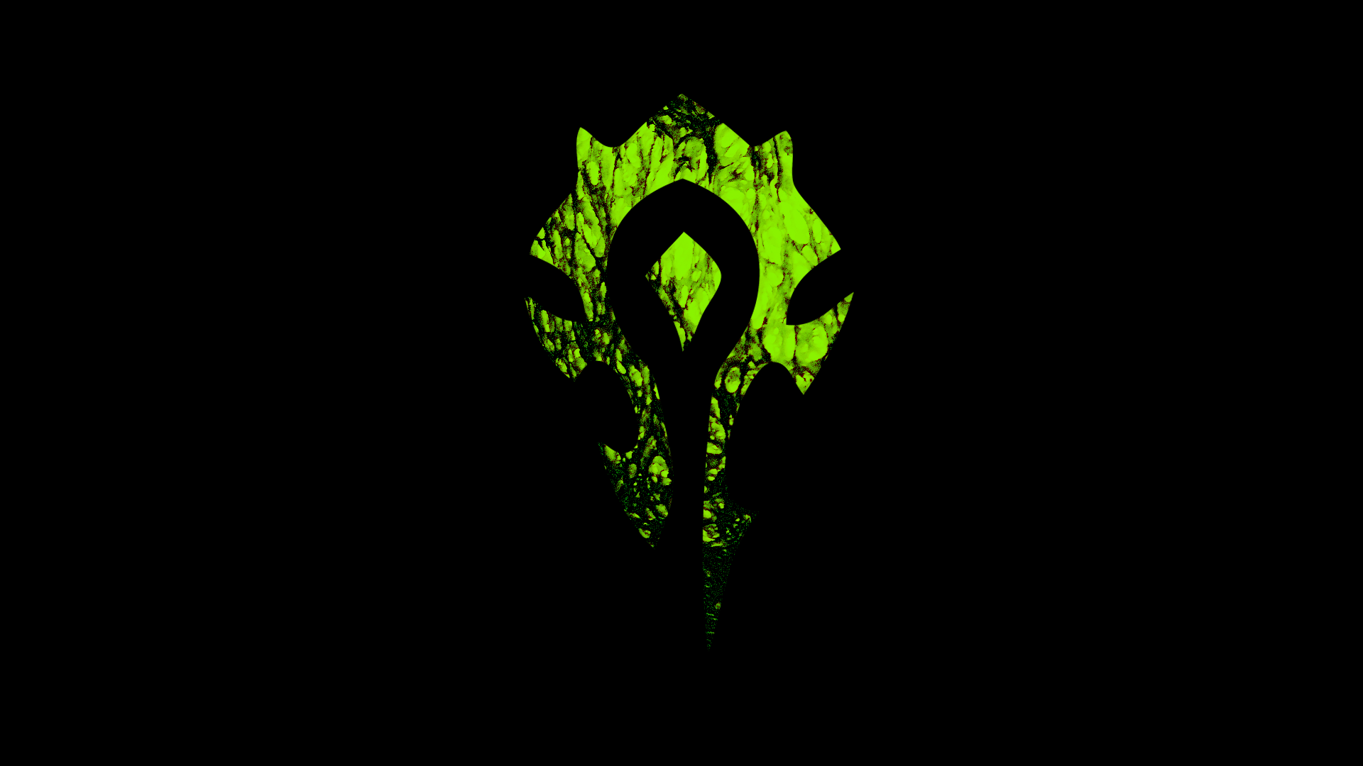 WoW Horde Logo - Mrglglglgl! has made a fel green desktop logo for the horde. I think