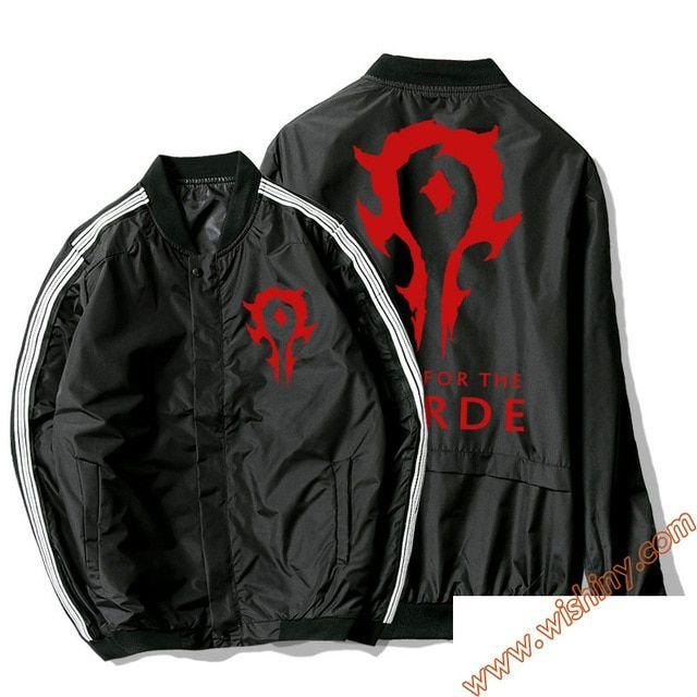 WoW Horde Logo - Cool WOW Horde Logo Jackets WOW Alliance Quality Mens Boys Black ...