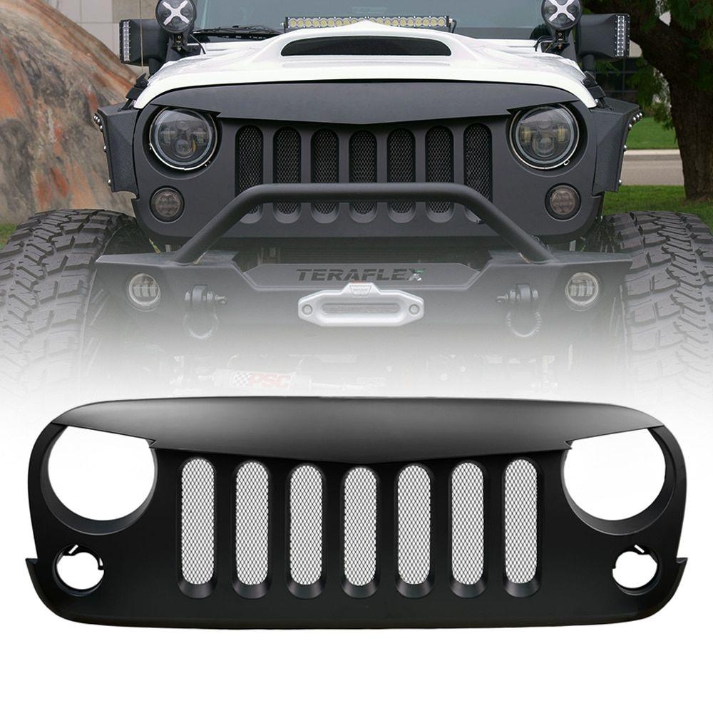 Angry Jeep Grill Logo - G2 Angry Birds Grille with Steel Mesh for 2007-2017 Jeep Wrangler ...