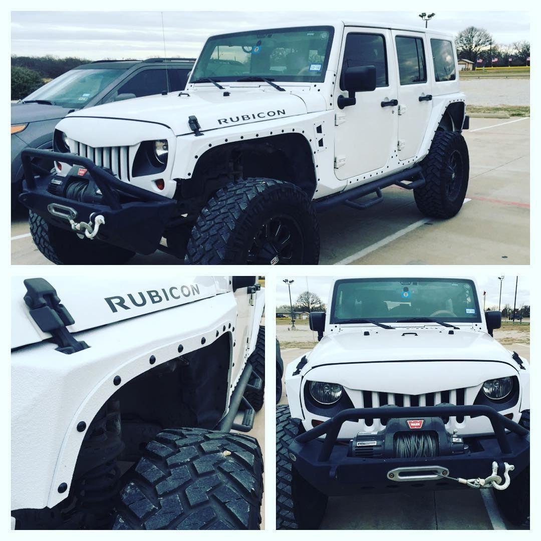 Angry Jeep Grill Logo - XRC body armor and angry bird grille sprayed white #sprayed #jeep