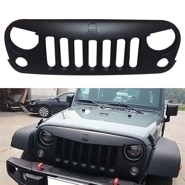 Angry Jeep Grill Logo - US Ship New Style Angry Bird Matte Grille Insert With Skeleton Skull ...