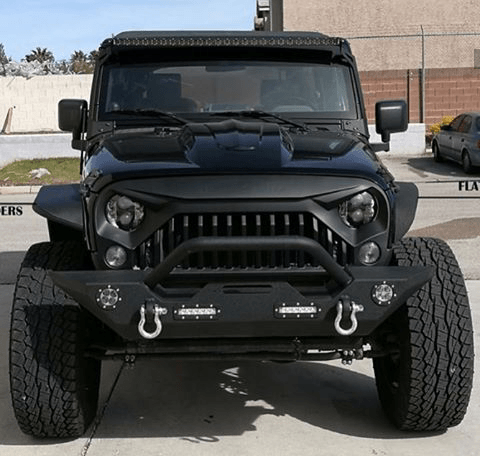 Angry Jeep Grill Logo - Rrrr angry headlights