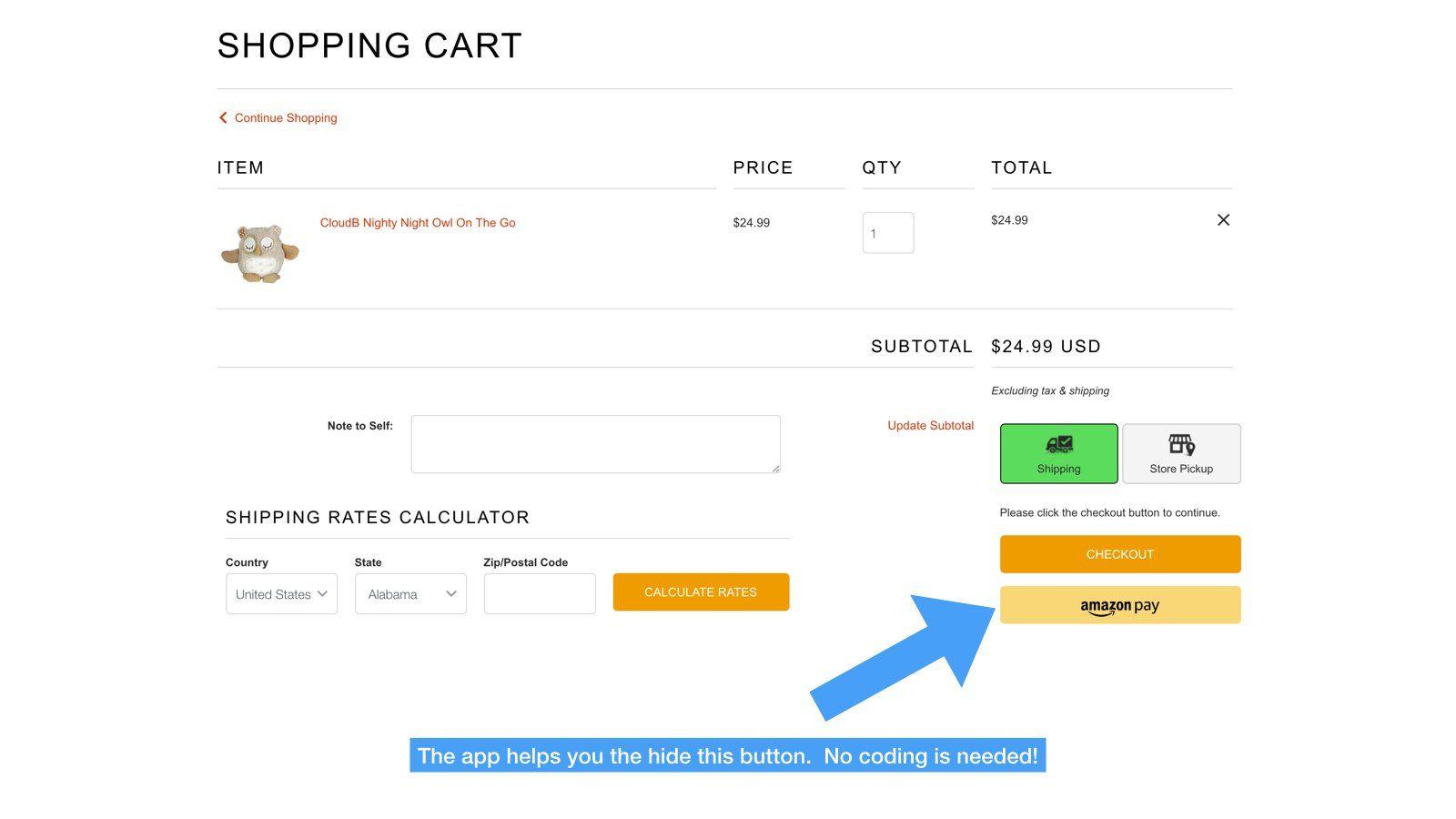 Shopify Amazon Logo - Hide Amazon Pay in Cart – Ecommerce Plugins for Online Stores ...