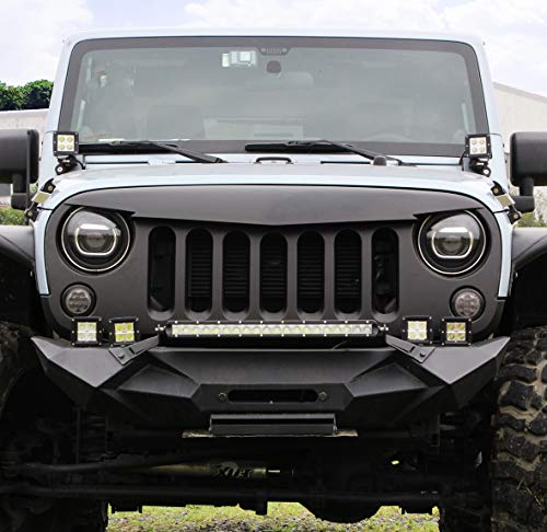 Angry Jeep Grill Logo - Esright Front Matte Grille Angry Bird Grid Grill for Jeep Wrangler ...