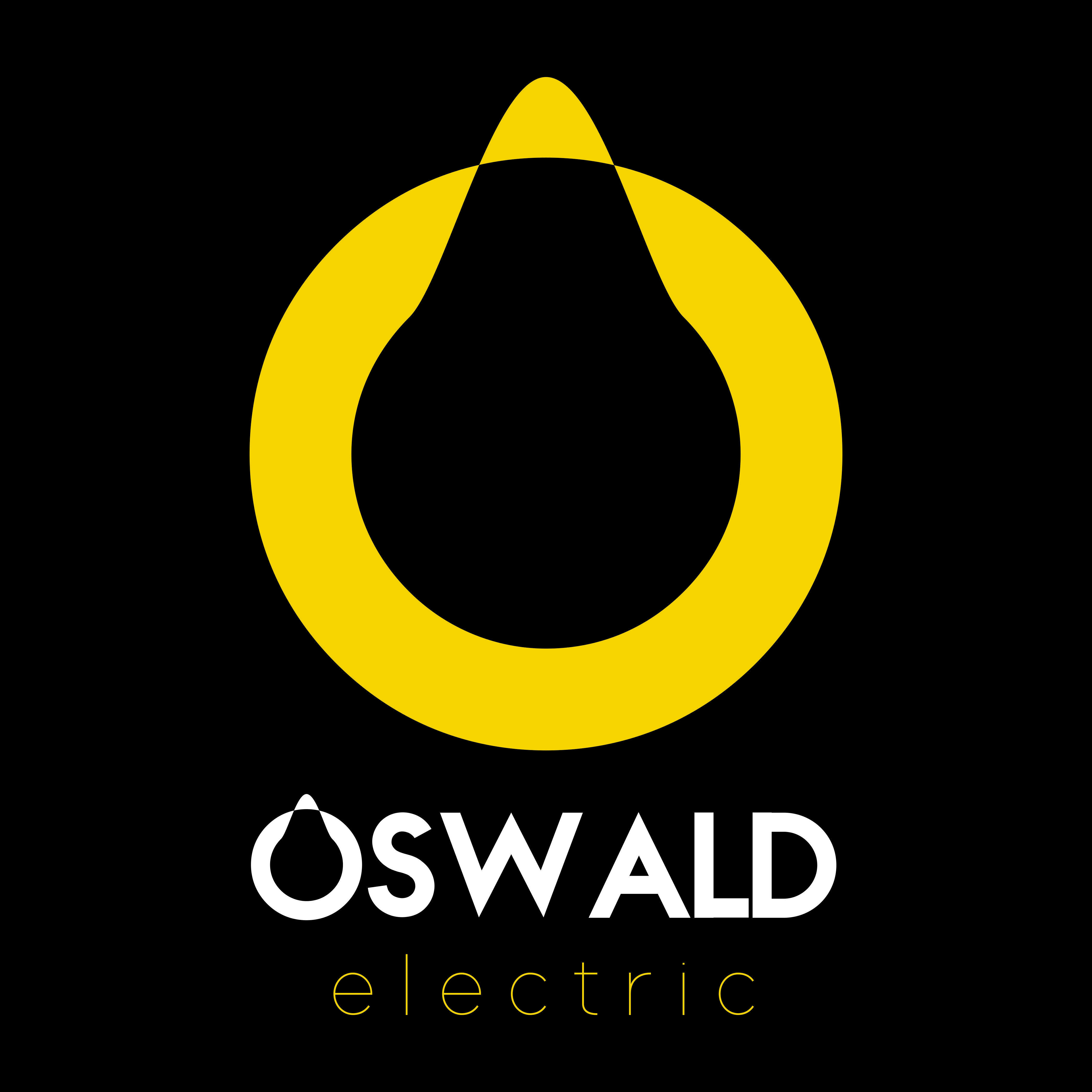 Black and Yellow Company Logo - Oswald Electric, Logo, Yellow, Black, White, Illustrator, Company ...