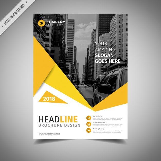 Black and Yellow Company Logo - Black and yellow business brochure design Vector