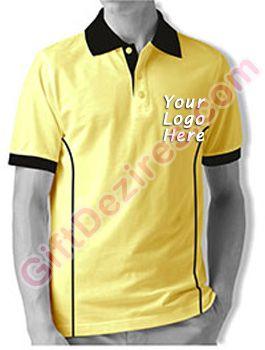 Black Yellow Company Logo - Office Polo T Shirts India, Polo T Shirts for Employee