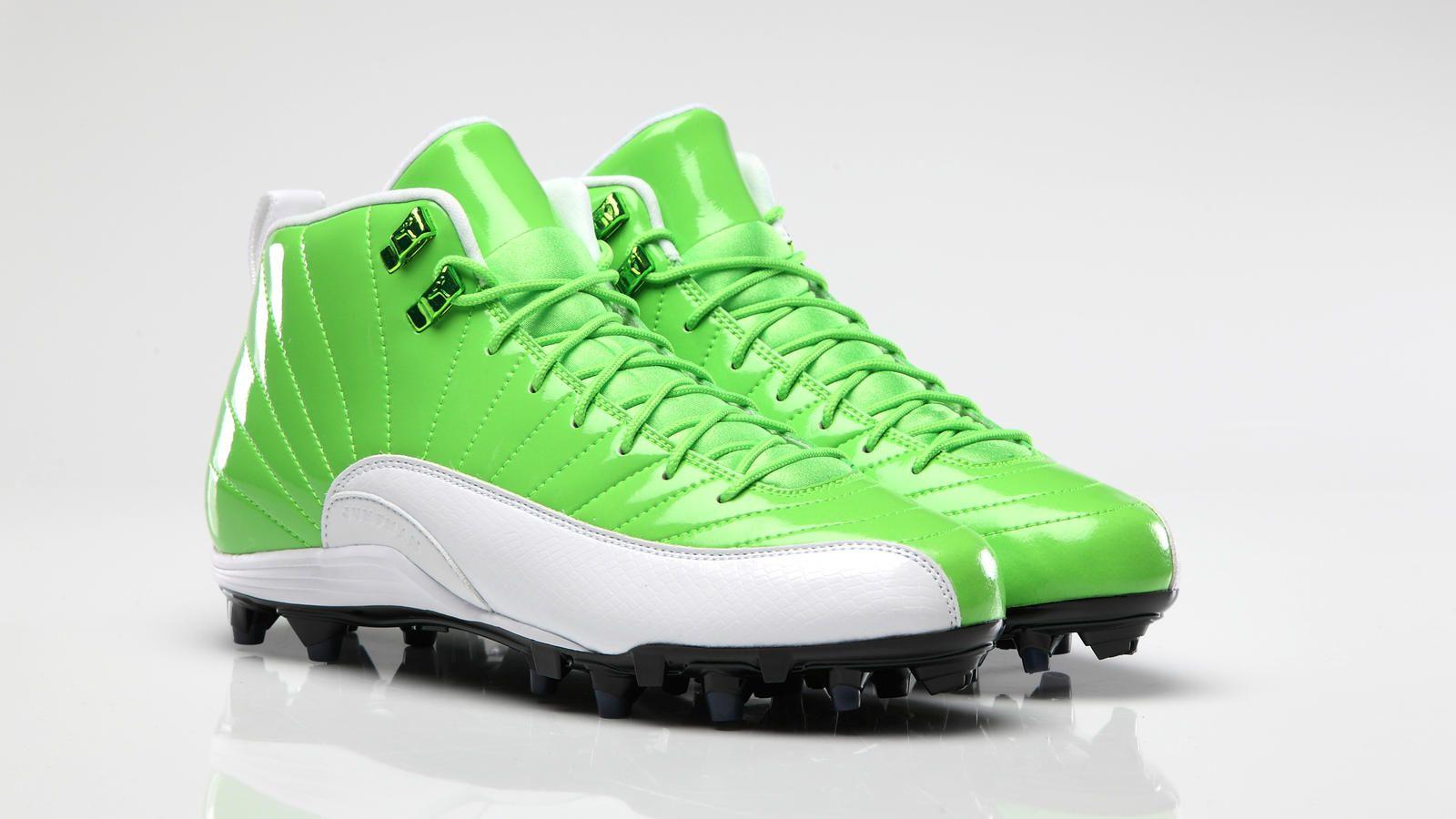 Lime Green Jordan Logo - Jordan Brand Football Athletes to Wear Air Jordan XII Cleats - Nike News