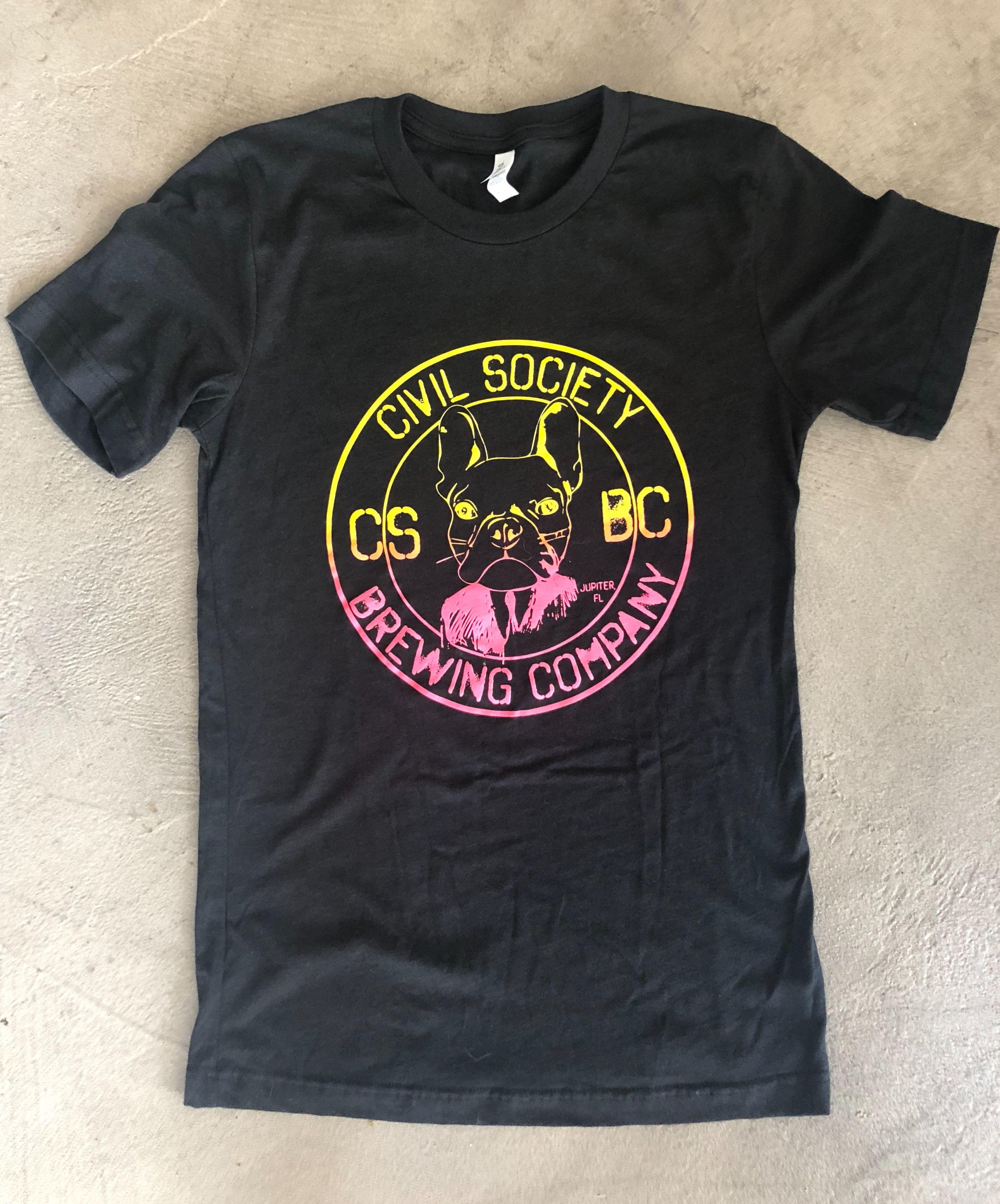 Black and Yellow Company Logo - Logo Shirt-Black/Pink/Yellow - Hop Shop - Civil Society Brewing Co.