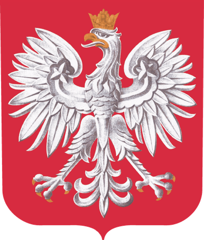 White Eagle in Red Box Logo - Coat of arms of Poland