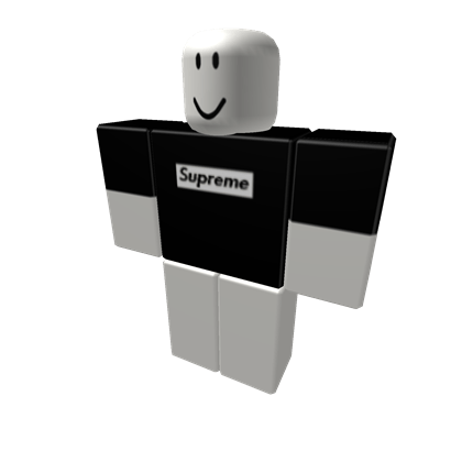 Supreme White Roblox Logo - Supreme Box Logo Black and White Tee