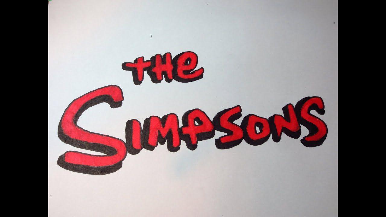 The Simpsons Logo - How To Draw The Simpsons Logo (Letters) - YouTube